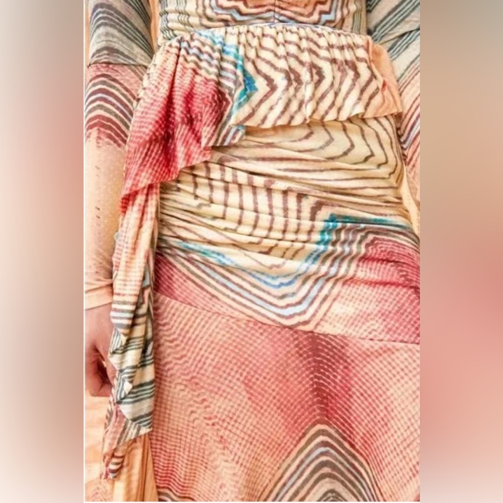 Ulla Johnson 2 Pc Chevron Pattern Maxi Dress - image 5